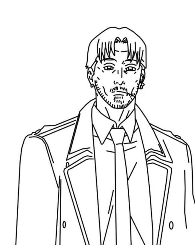 Kolorowanka Narysuj Chainsaw Man łatwy
