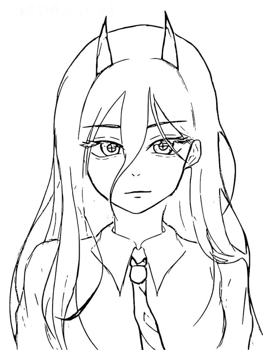 Kolorowanka Narysuj Chainsaw Man