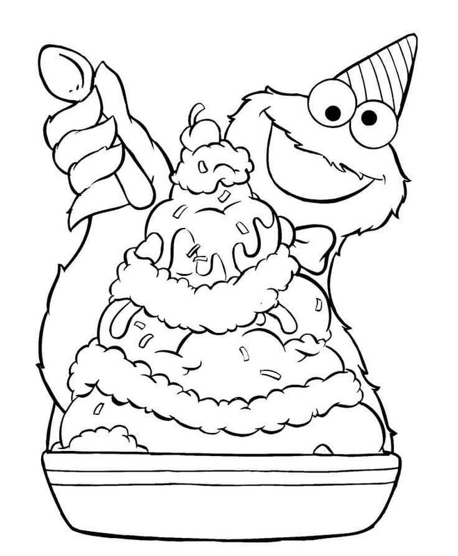 Kolorowanka Narysuj Ciasteczkowy Potwór bezpłatny łatwy