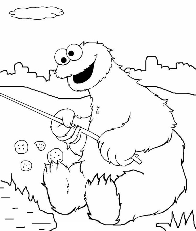 Kolorowanka Narysuj Ciasteczkowy Potwór bezpłatny podstawowy