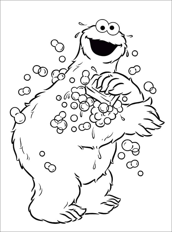 Kolorowanka Narysuj Ciasteczkowy Potwór bezpłatny prosty