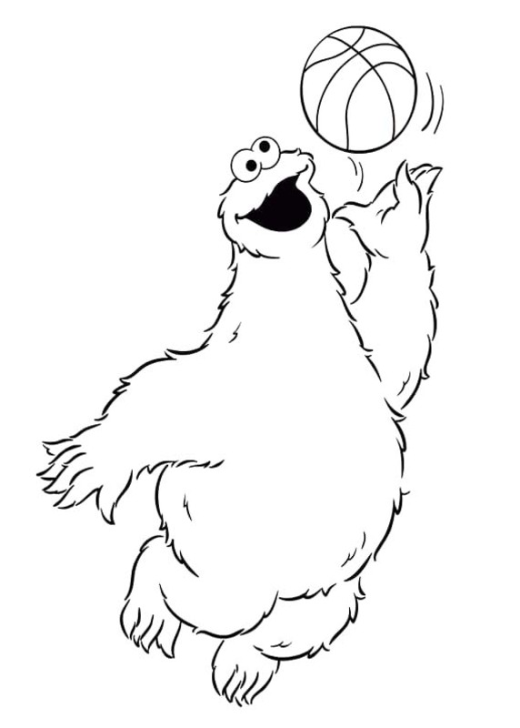 Kolorowanka Narysuj Ciasteczkowy Potwór bezpłatny wydruku podstawowy