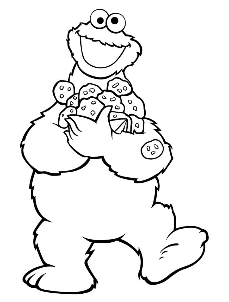 Kolorowanka Narysuj Ciasteczkowy Potwór bezpłatny