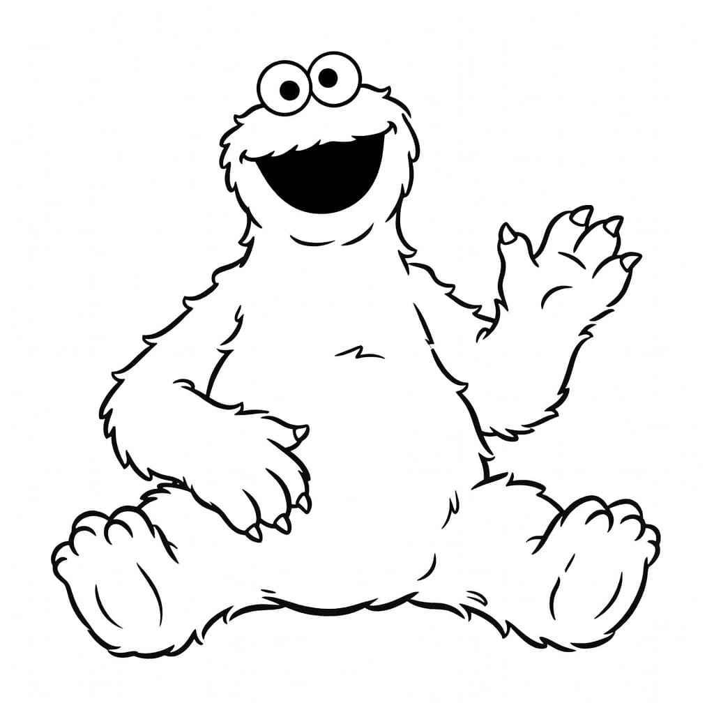 Kolorowanka Narysuj Ciasteczkowy Potwór prosty