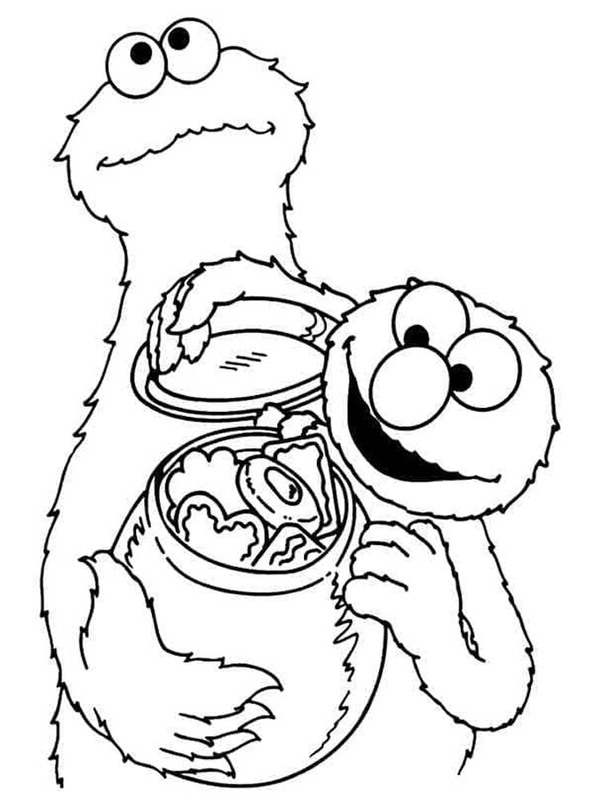 Kolorowanka Narysuj Ciasteczkowy Potwór wydruku podstawowy