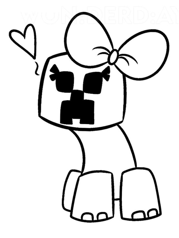 Kolorowanka Narysuj Creeper dla dzieci