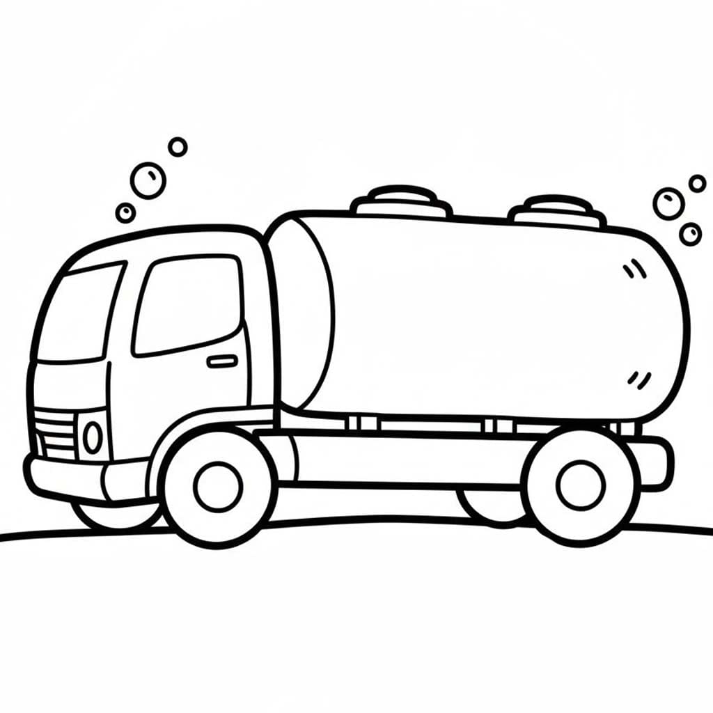Kolorowanka Narysuj Cysterna bezpłatny dla dzieci