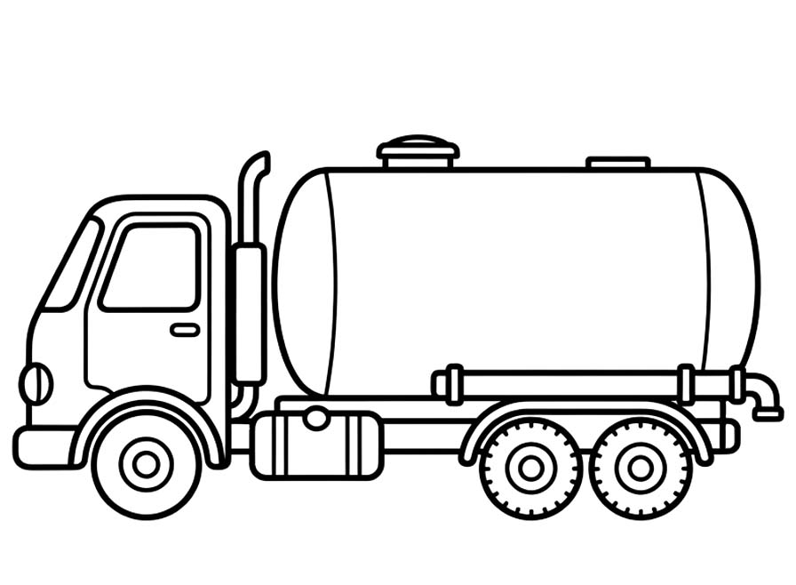 Kolorowanka Narysuj Cysterna bezpłatny prosty