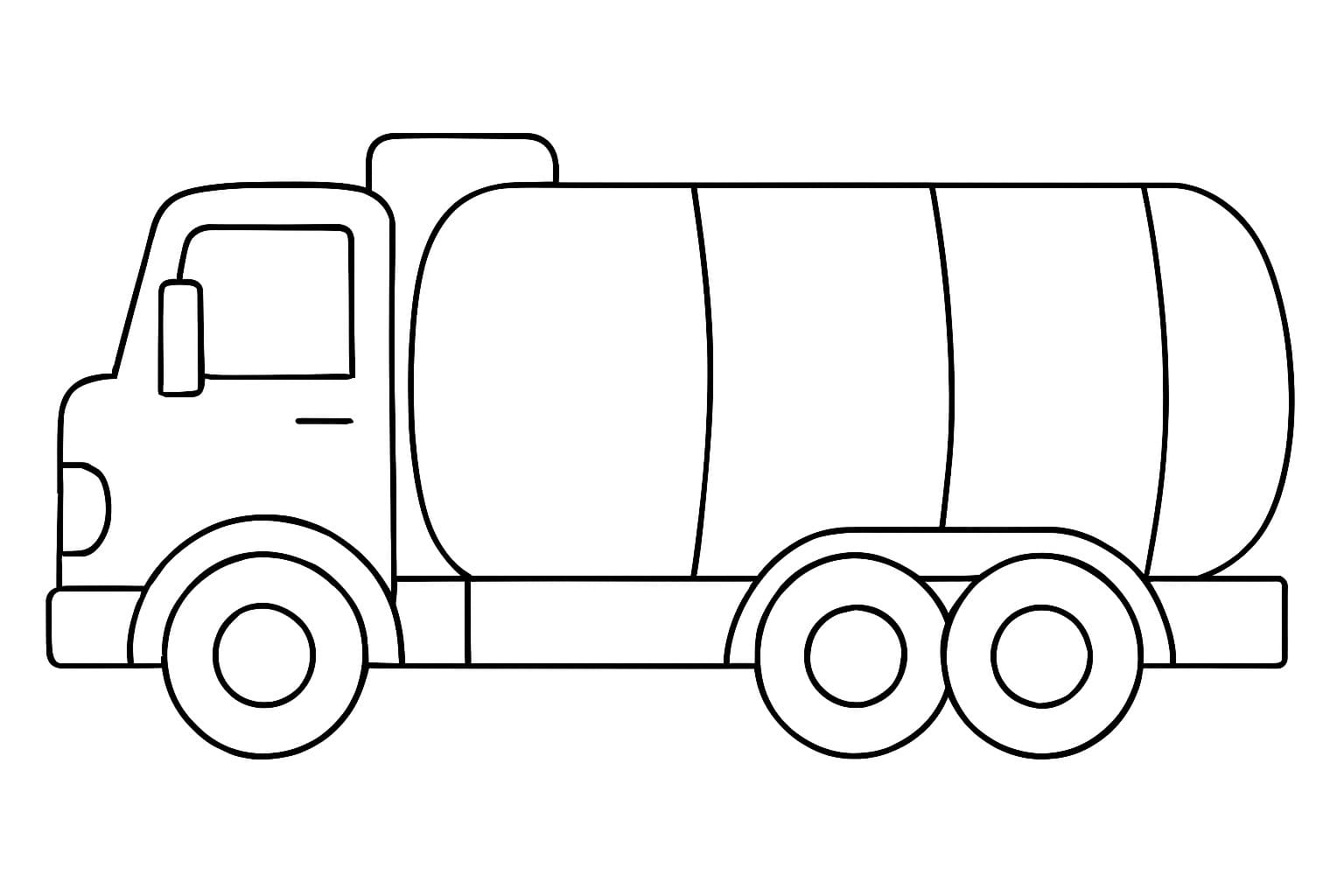 Kolorowanka Narysuj Cysterna bezpłatny wydruku podstawowy