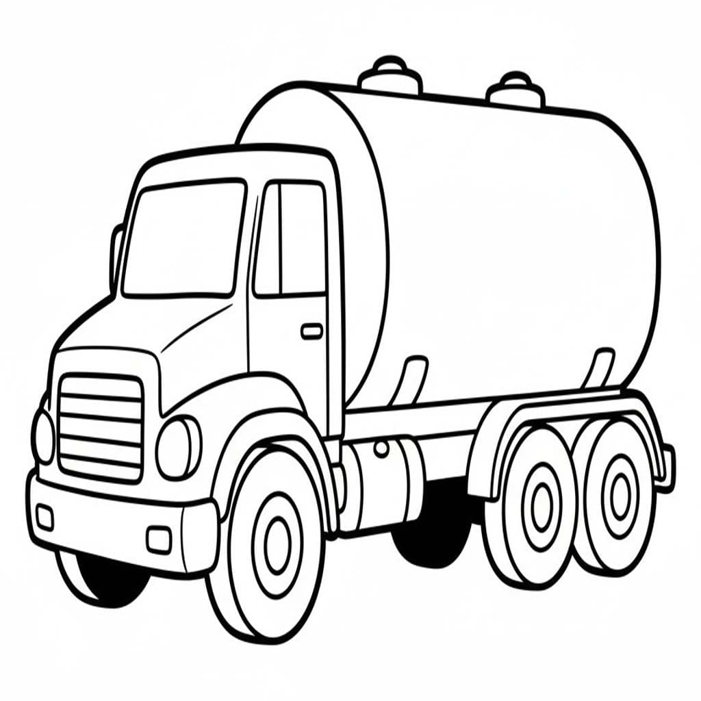 Kolorowanka Narysuj Cysterna łatwy