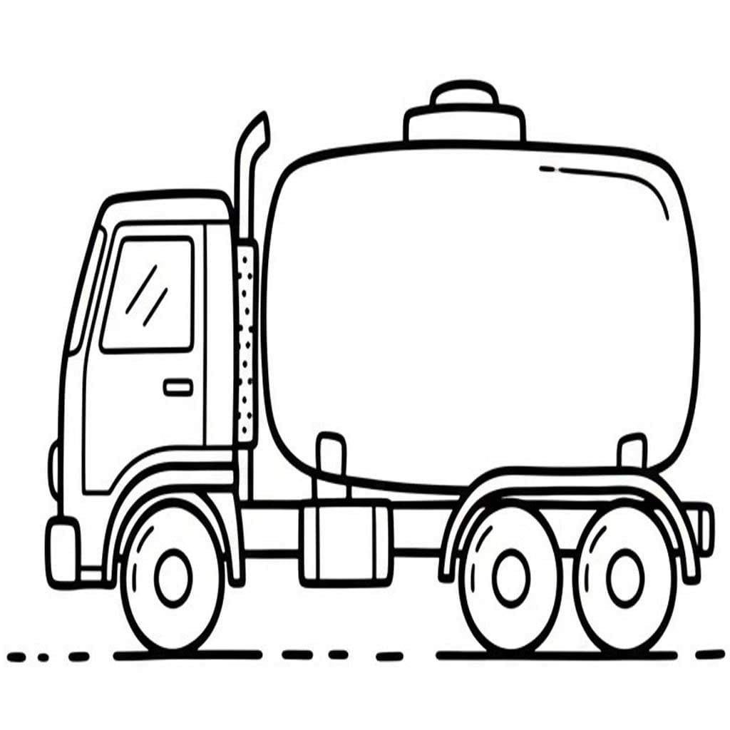 Kolorowanka Narysuj Cysterna podstawowy