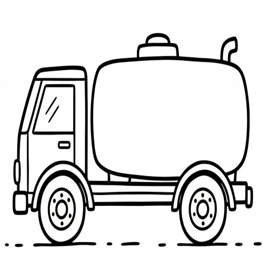 Kolorowanka Narysuj Cysterna prosty