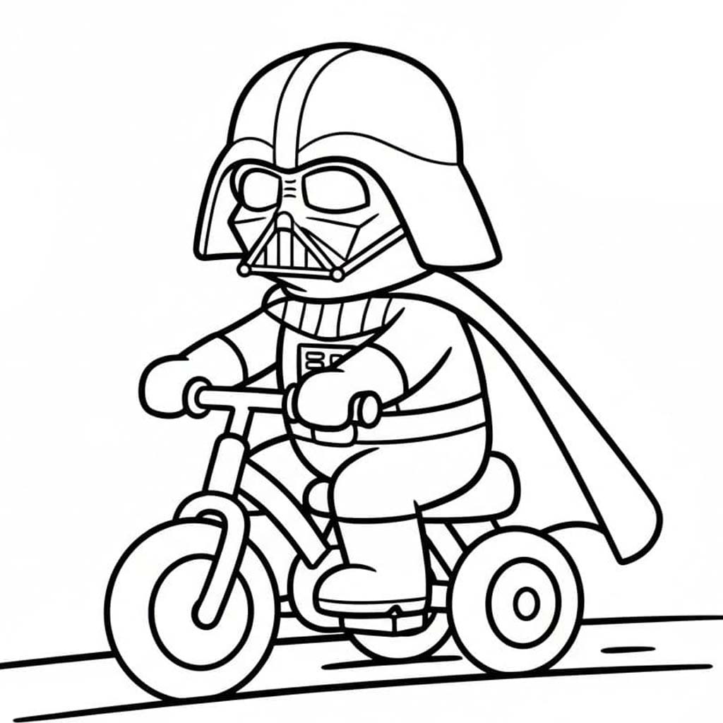 Kolorowanka Narysuj Darth Vader bezpłatny dla dzieci