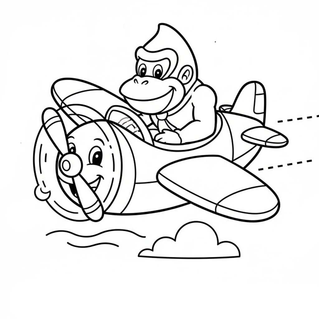 Kolorowanka Narysuj Donkey Kong bezpłatny