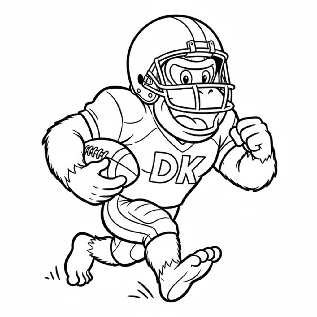 Kolorowanka Narysuj Donkey Kong wydruku podstawowy