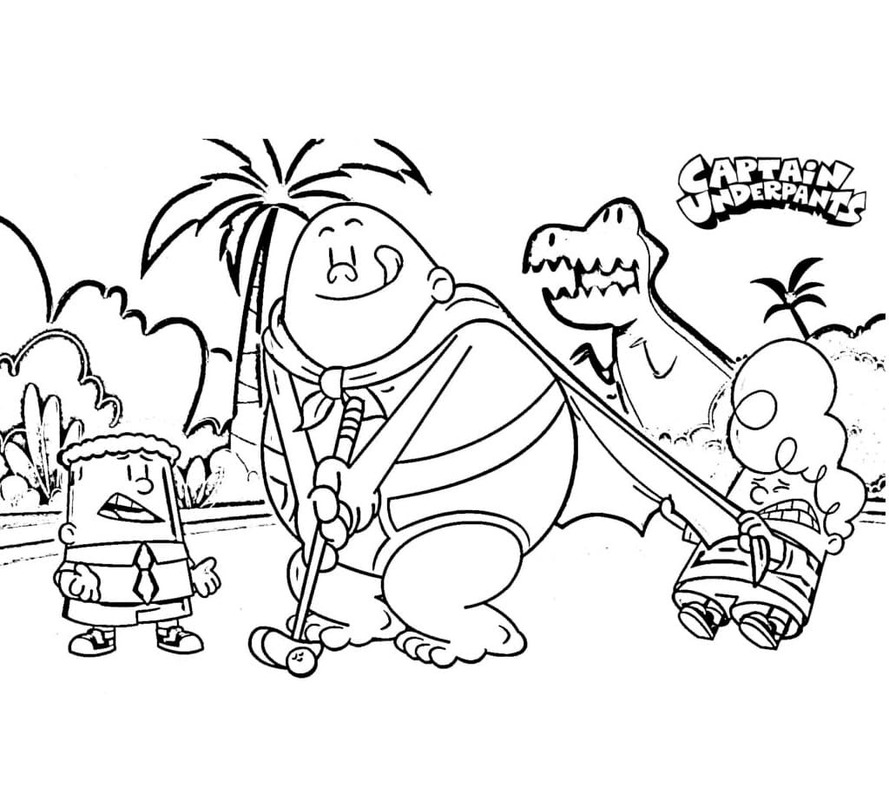 Kolorowanka Narysuj Kapitan Majtas bezpłatny prosty