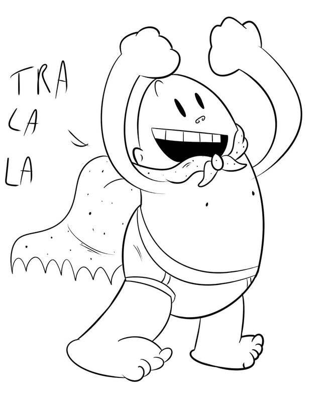 Kolorowanka Narysuj Kapitan Majtas bezpłatny wydruku łatwy