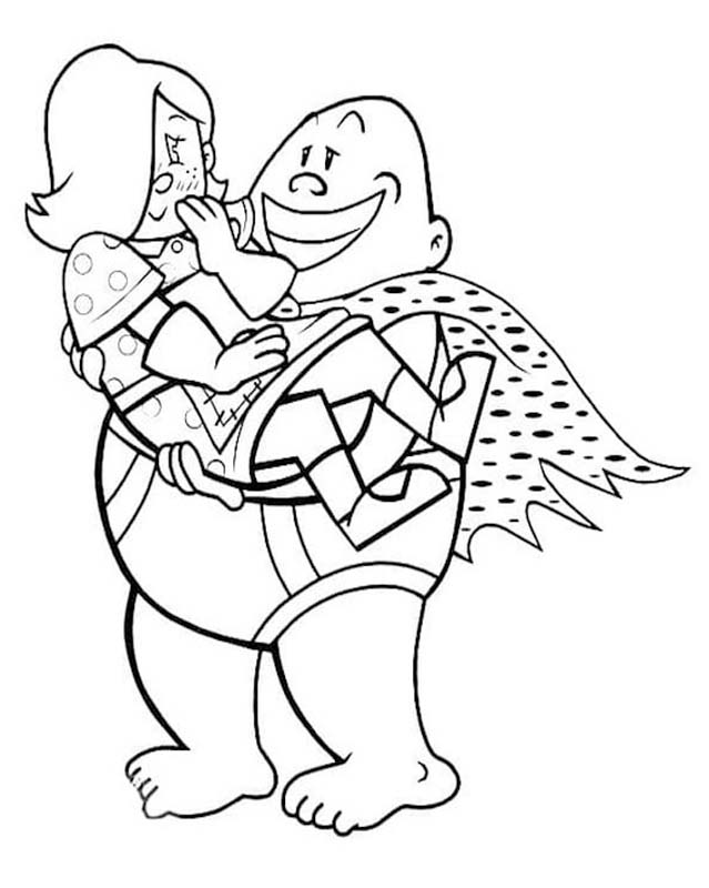 Kolorowanka Narysuj Kapitan Majtas bezpłatny wydruku prosty