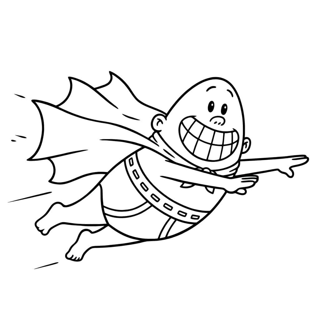 Kolorowanka Narysuj Kapitan Majtas łatwy