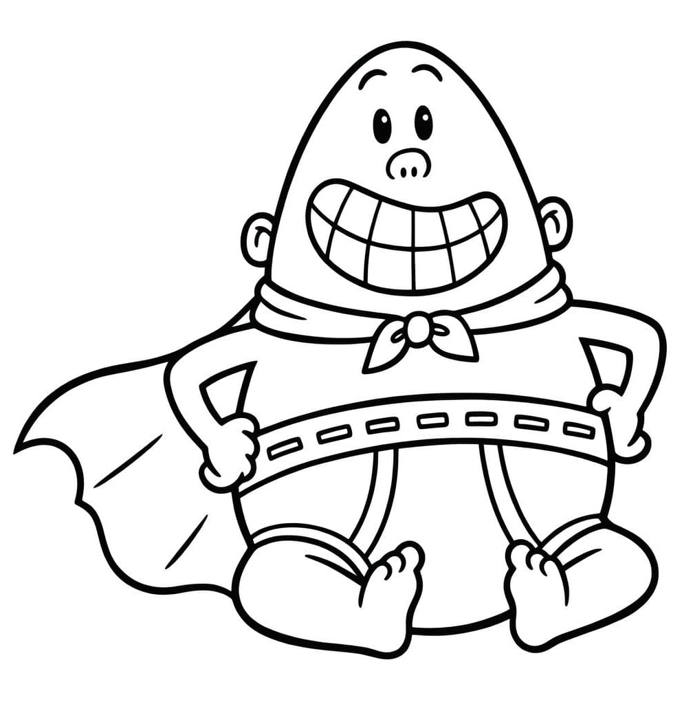 Kolorowanka Narysuj Kapitan Majtas prosty