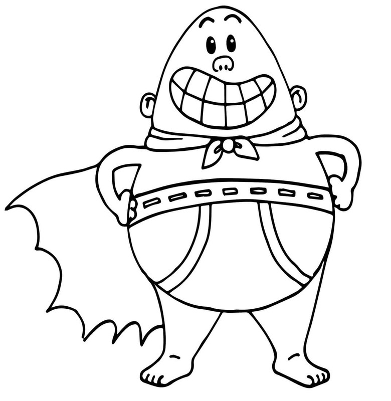 Kolorowanka Narysuj Kapitan Majtas wydruku podstawowy