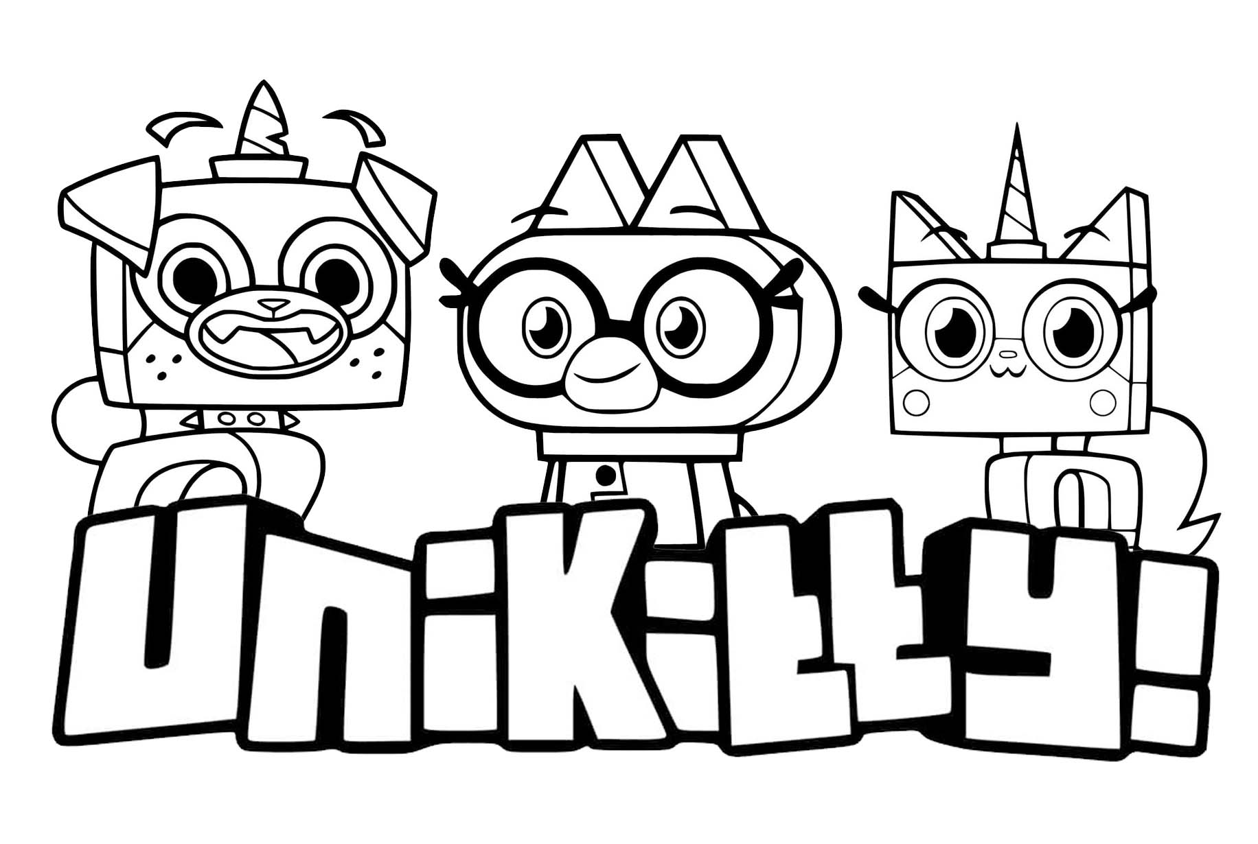 Kolorowanka Narysuj Kicia Rożek bezpłatny