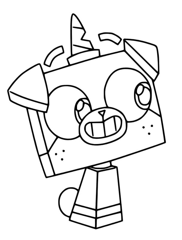 Kolorowanka Narysuj Kicia Rożek prosty