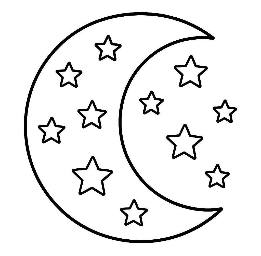Kolorowanki Księżyc