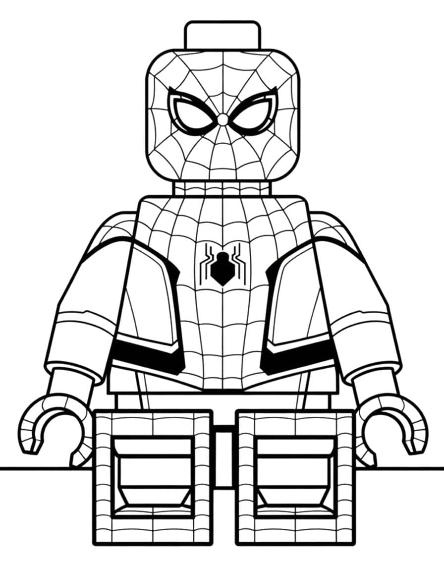 Kolorowanka Narysuj Lego Spiderman bezpłatny