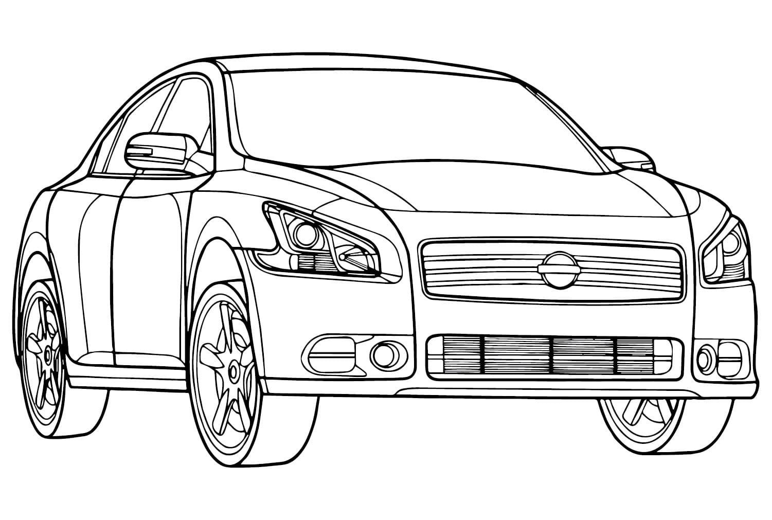 Kolorowanka Narysuj Nissan bezpłatny łatwy