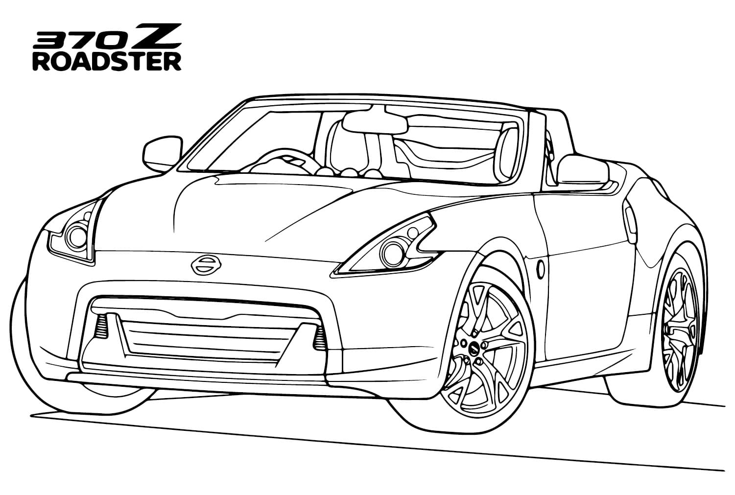 Kolorowanka Narysuj Nissan bezpłatny wydruku podstawowy