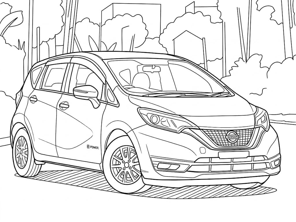 Kolorowanka Narysuj Nissan bezpłatny