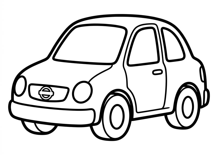 Kolorowanka Narysuj Nissan dla dzieci