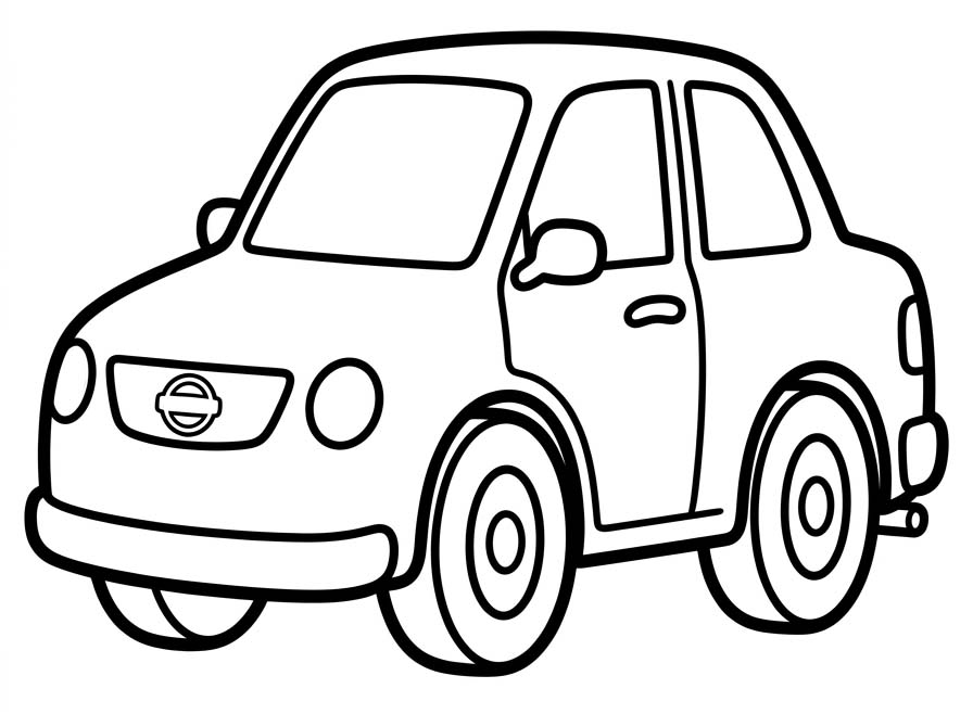 Kolorowanka Narysuj Nissan łatwy