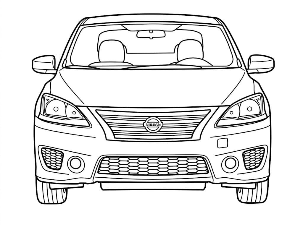 Kolorowanka Narysuj Nissan podstawowy