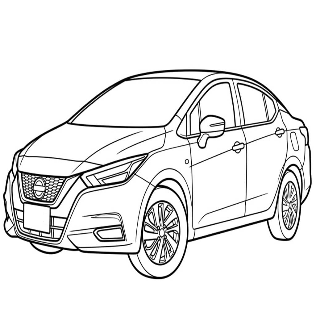 Kolorowanka Narysuj Nissan wydruku
