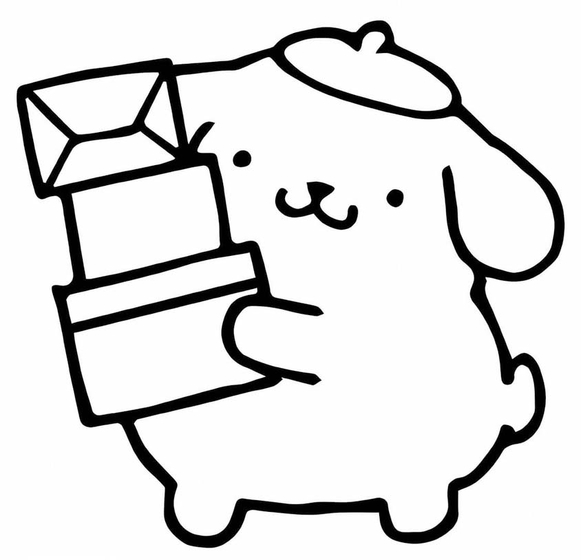 Kolorowanka Narysuj Pompompurin bezpłatny łatwy