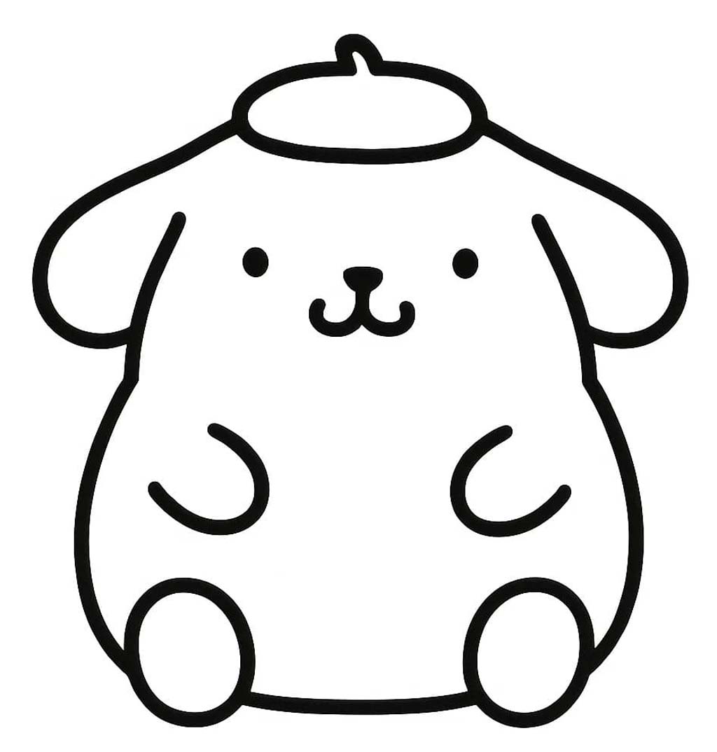 Kolorowanka Narysuj Pompompurin bezpłatny podstawowy