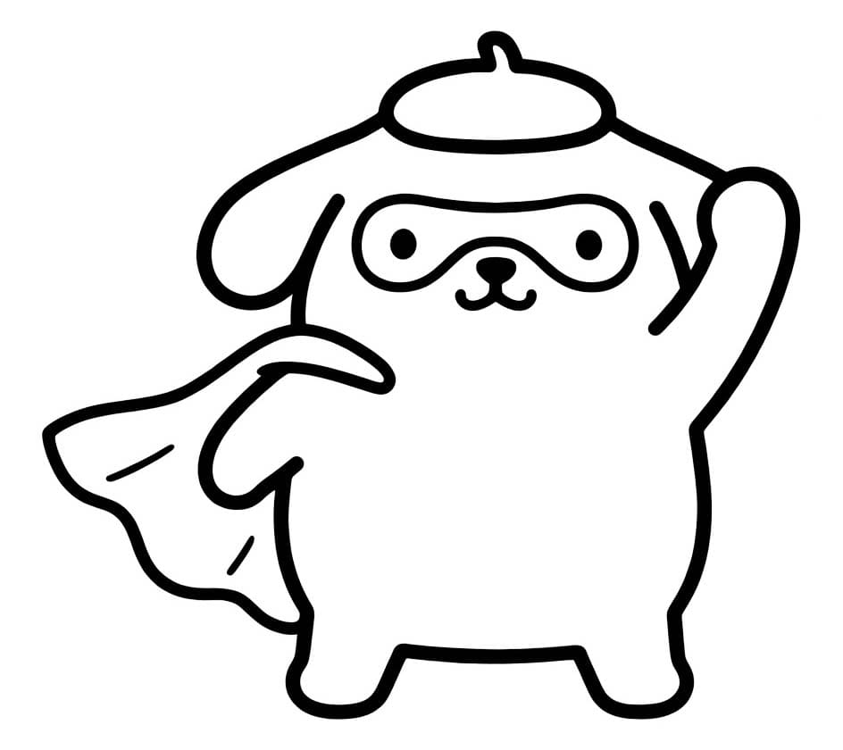 Kolorowanka Narysuj Pompompurin bezpłatny wydruku