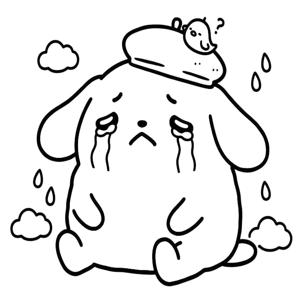 Kolorowanka Narysuj Pompompurin dla dzieci