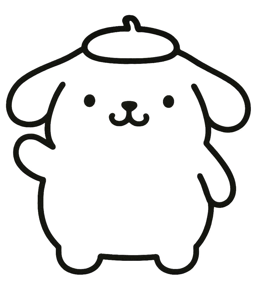 Kolorowanka Narysuj Pompompurin łatwy