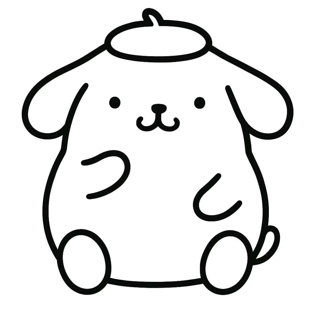 Kolorowanka Narysuj Pompompurin prosty