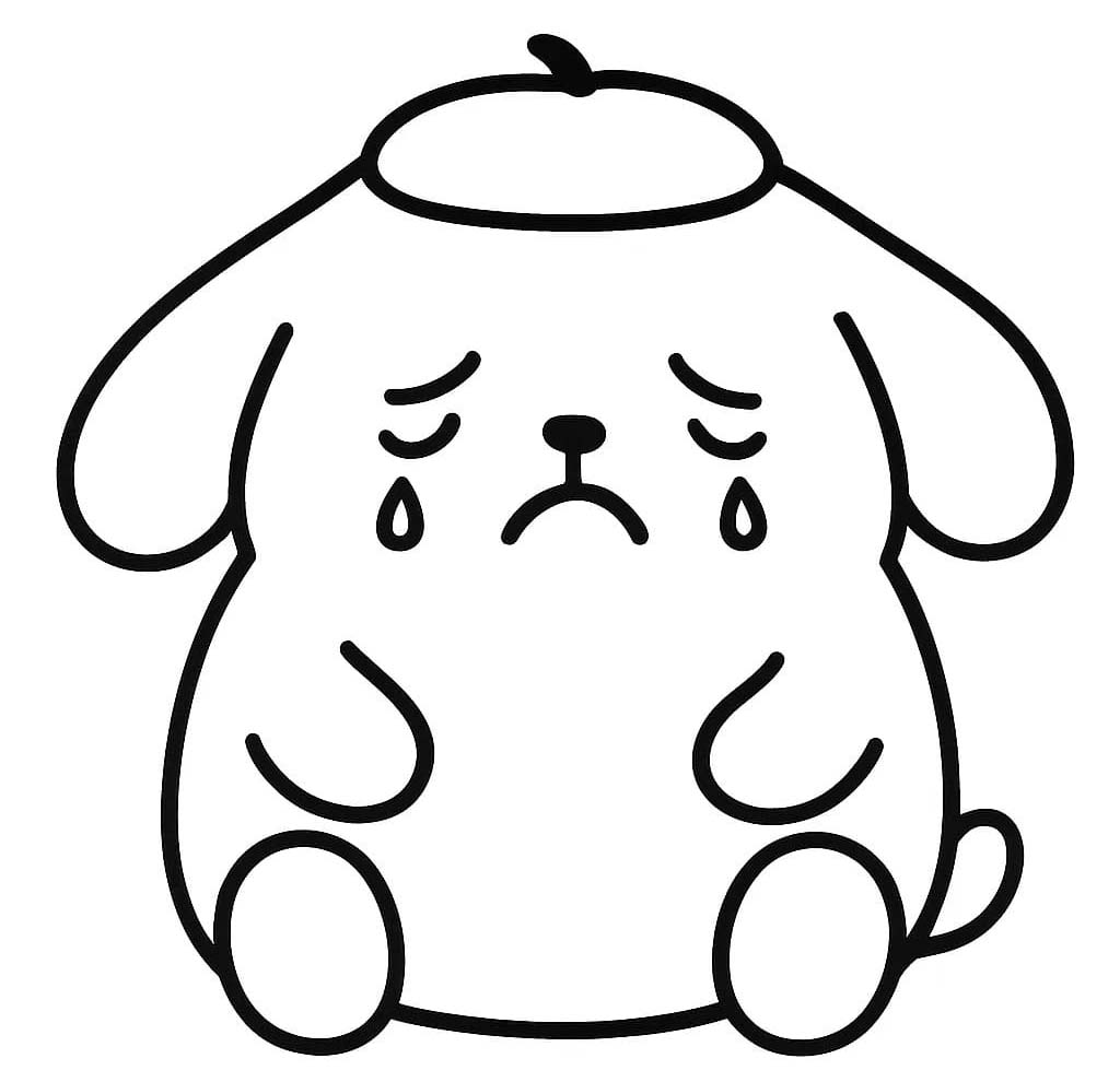 Kolorowanka Narysuj Pompompurin wydruku dla dzieci