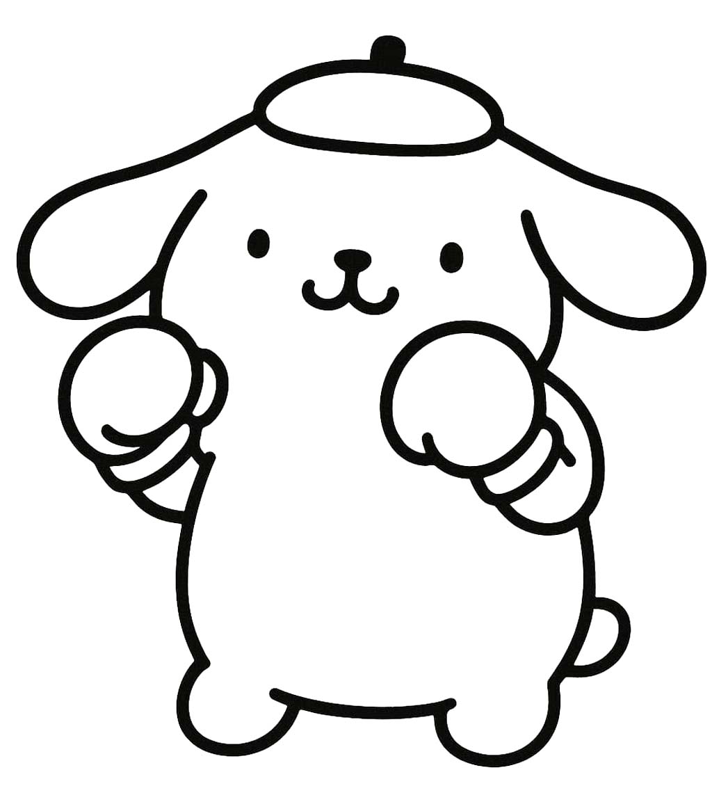 Kolorowanka Narysuj Pompompurin wydruku łatwy