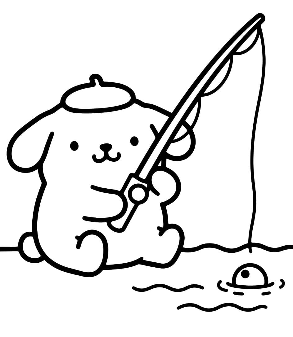 Kolorowanka Narysuj Pompompurin wydruku