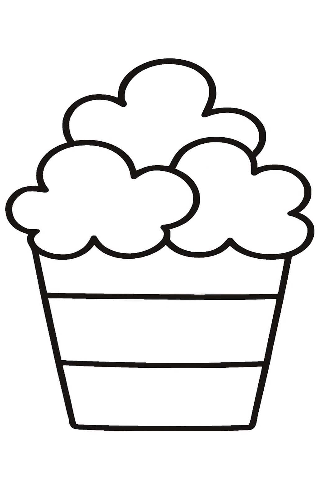 Kolorowanka Narysuj Prażona Kukurydza wydruku prosty