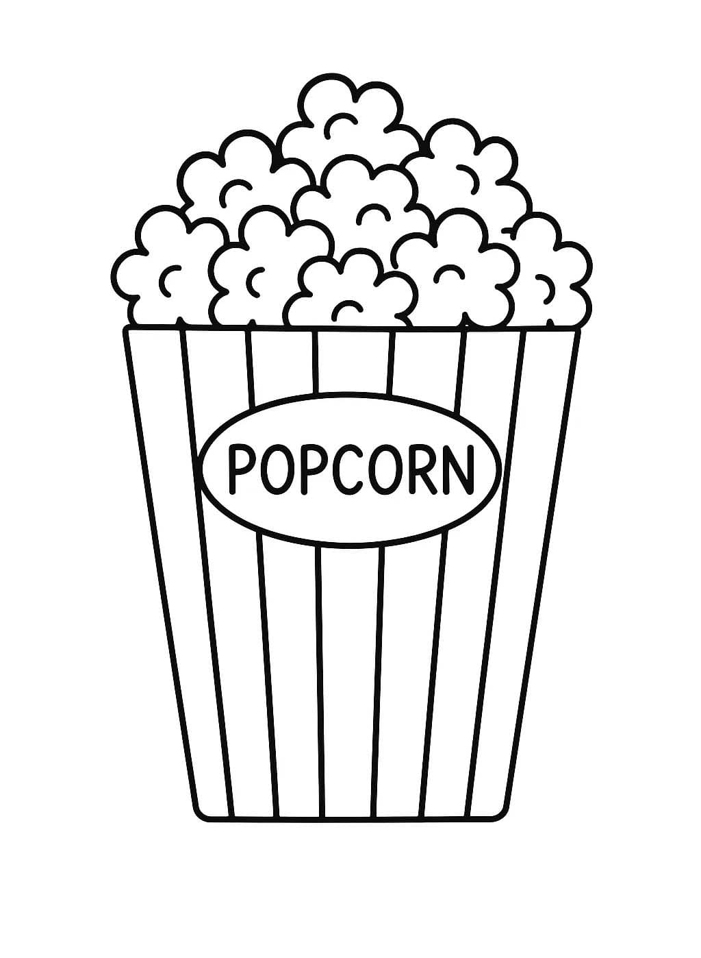 Kolorowanka Narysuj Prażona Kukurydza