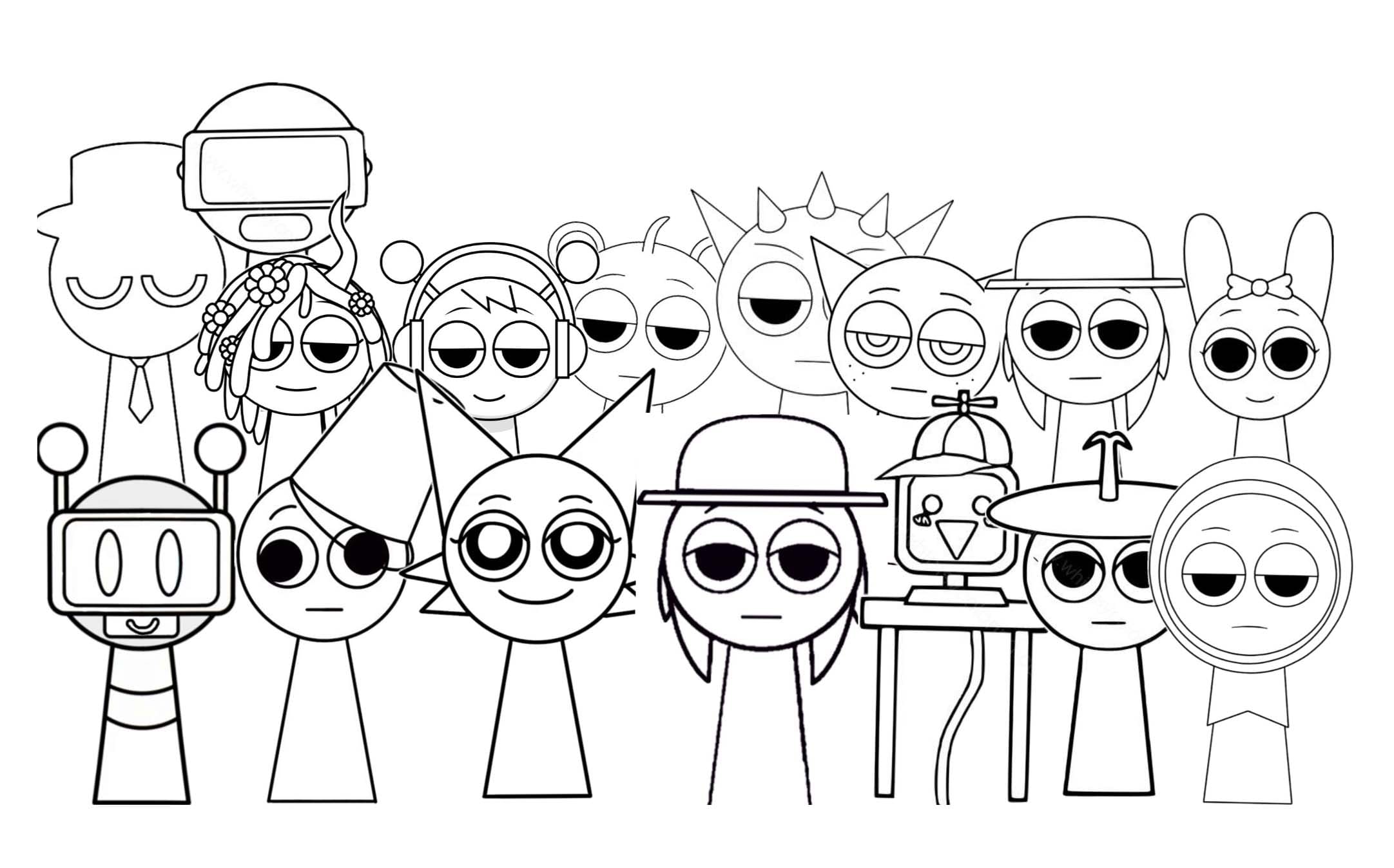 Kolorowanka Narysuj Sprunki bezpłatny dla dzieci