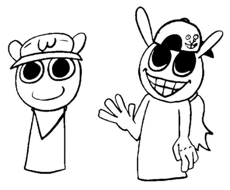 Kolorowanka Narysuj Sprunki bezpłatny prosty