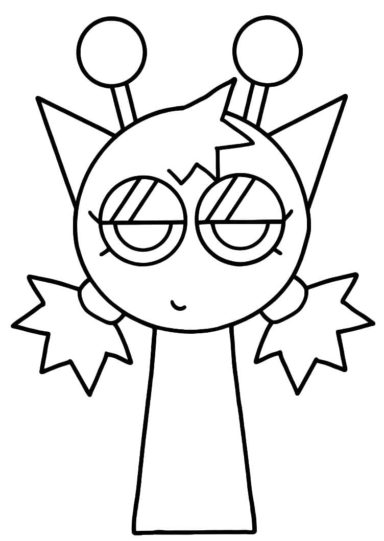 Kolorowanka Narysuj Sprunki bezpłatny wydruku